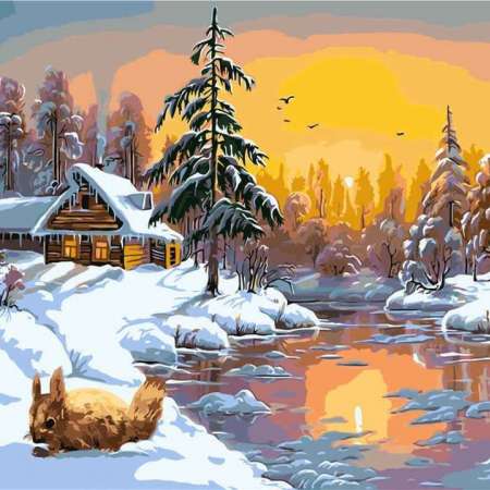  Рисование картины нетрадиционной техникой «Набрызг» на тему:  «Зима пришла» 